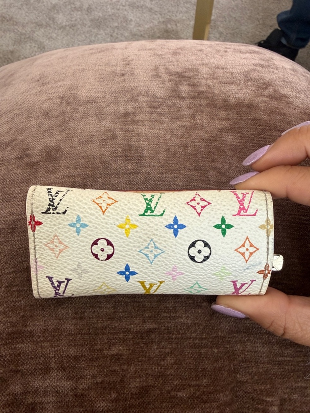 Louis Vuitton White Multicolor Monogram Key Case - Picture 5 of 16